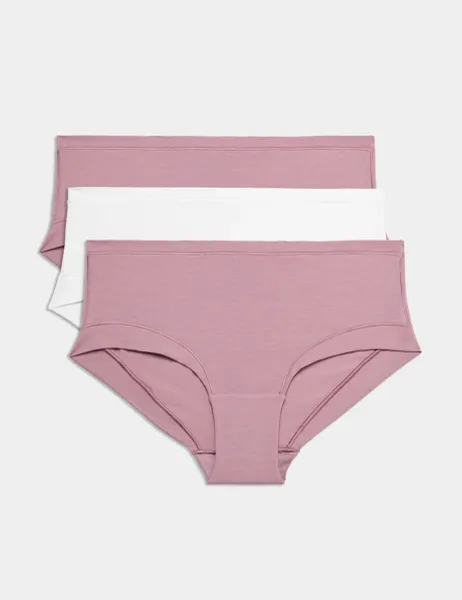 Body by M&S 3pk Flexifit Modal Low Rise Shorts Sugar Plum