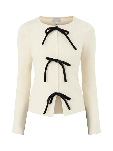 Pretty Lavish Sophia Bow Tie Front Knit Top