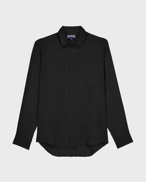 Vilebrequin Men Linen Shirt Solid