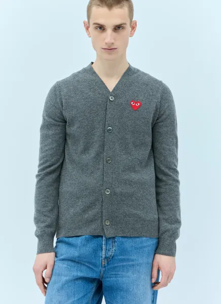 Logo Patch Wool Cardigan