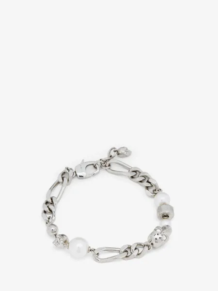 Skull and Pearls Bracelet