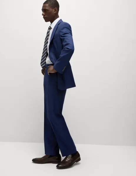 Marks & Spencer Regular Fit Stretch Ultimate Suit Trousers Dark Indigo
