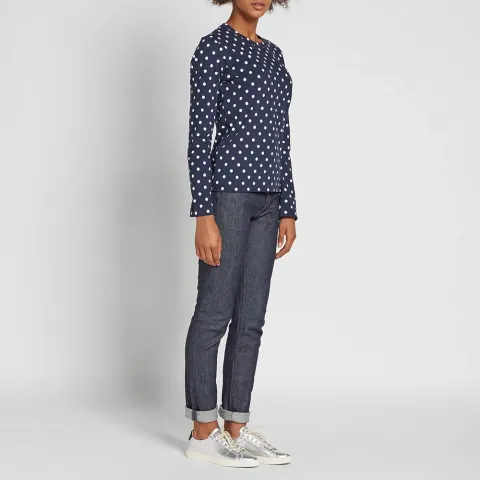 Comme des Garcons Play Women's Long Sleeve Polka Dot Tee
