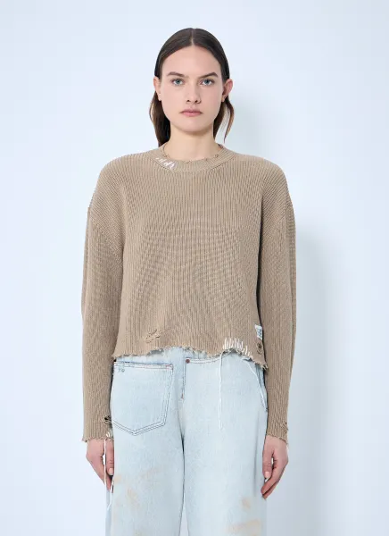 Distressed Knit Sweater