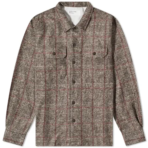 Check Wool Utility Overshirt