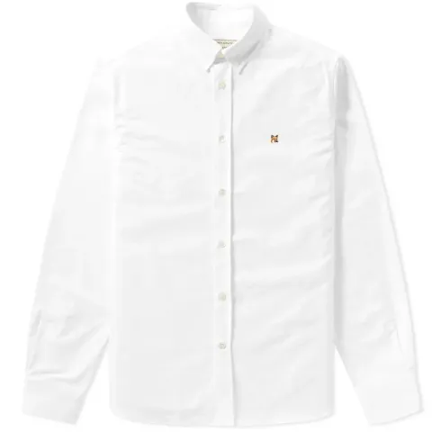 Maison Kitsuné Button Down Classic Embroidered Fox Head Shirt