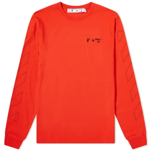 Long Sleeve Diagonal Arm Logo T-Shirt