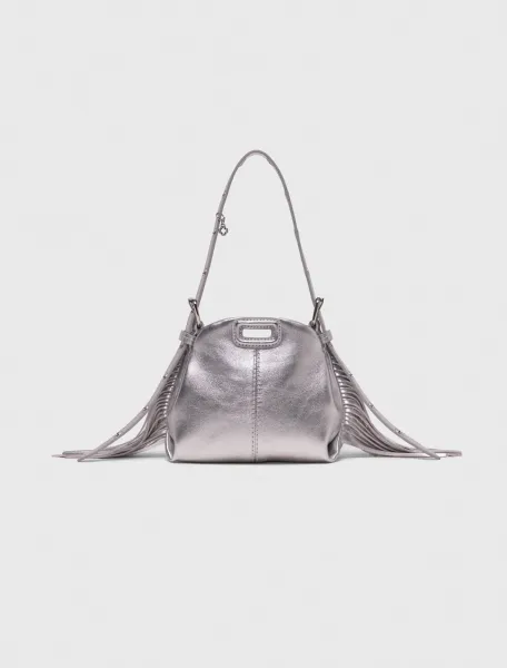 Metallic leather Miss M micro bag