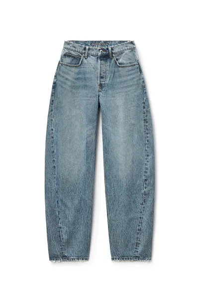 CRYSTAL HOTFIX LOGO POCKET BLOW UP JEAN
