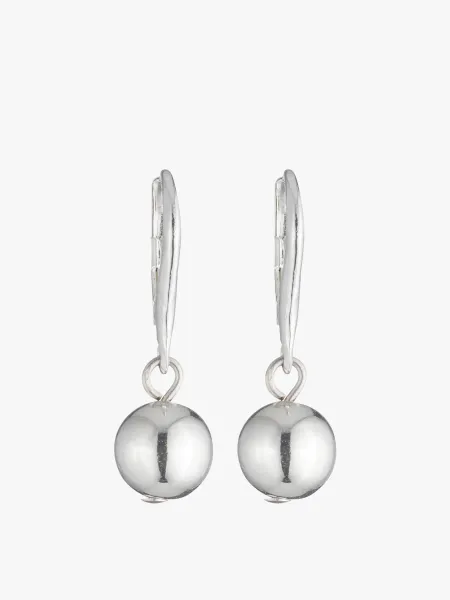 Lauren Ralph Lauren Silver Tone Ball Drop Earrings