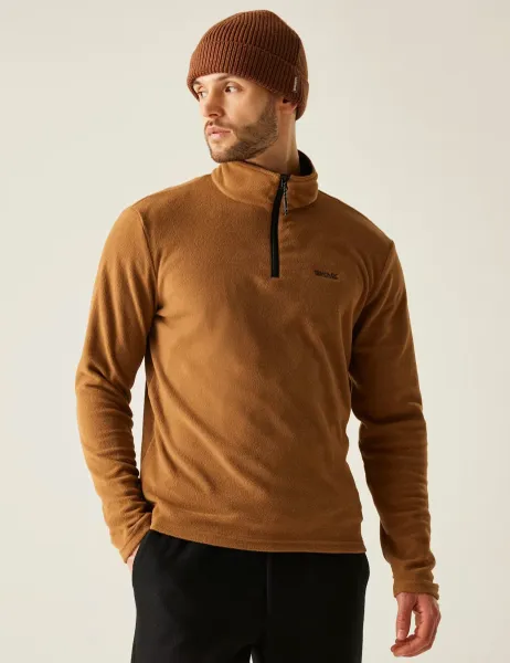 Regatta Thompson Half Zip Funnel Neck Fleece Brown