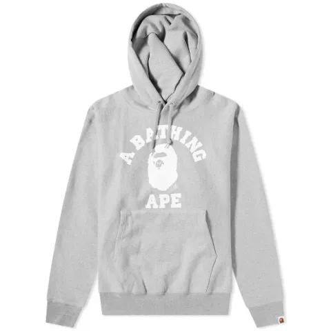 Relaxed College Pullover Hoodie