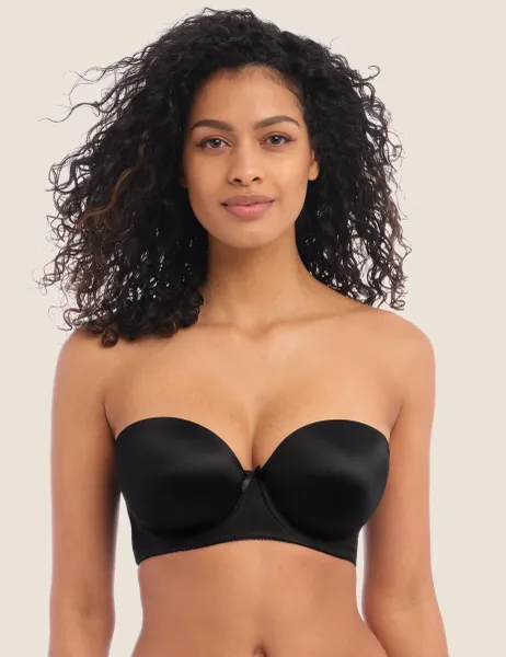Freya Deco Wired Strapless Moulded Bra B-GG Black