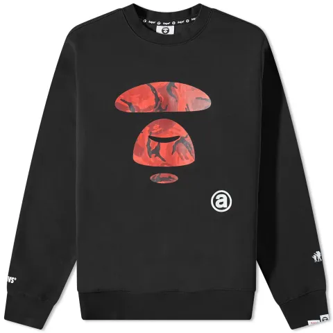 AAPE Camo Big Face Crew Sweat