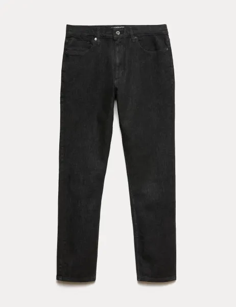 Slim Fit 360 Flex Stretch Jeans Black Denim