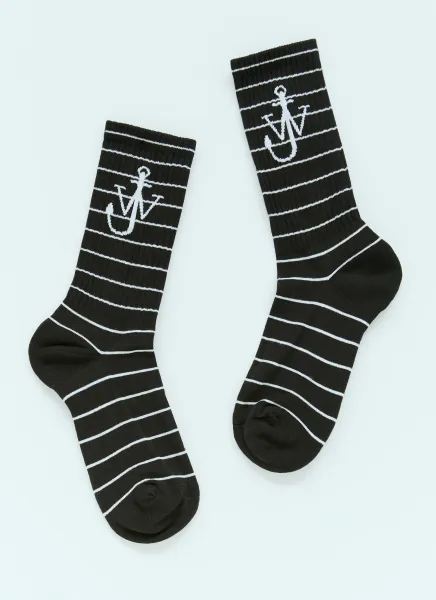 Striped Anchor Socks