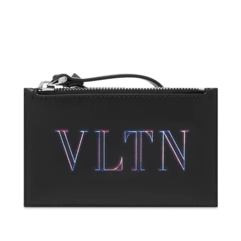 Neon VLTN Logo Zip Card Holder