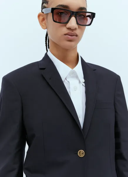 Elongated Single Breasted Wool Blazer