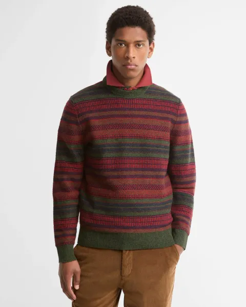 BARBOUR Highsted Fair Isle Crew Neck Jumper
