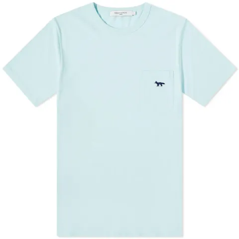 Maison Kitsuné Navy Fox Patch Classic Pocket T-Shirt