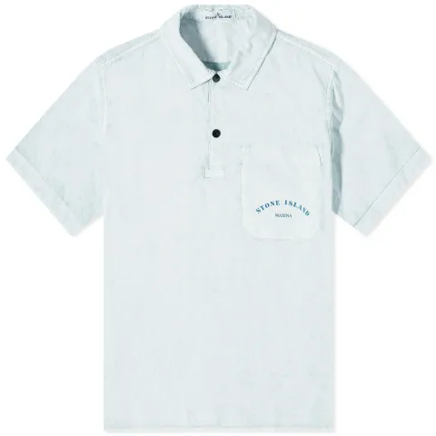 Marina Chalk Plating Short Sleeve Shirt