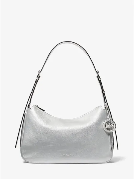 Nolita Medium Metallic Pebbled Leather Convertible Shoulder Bag