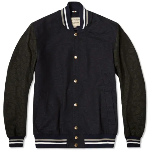 Maison Kitsuné Paisley Teddy Varsity Jacket