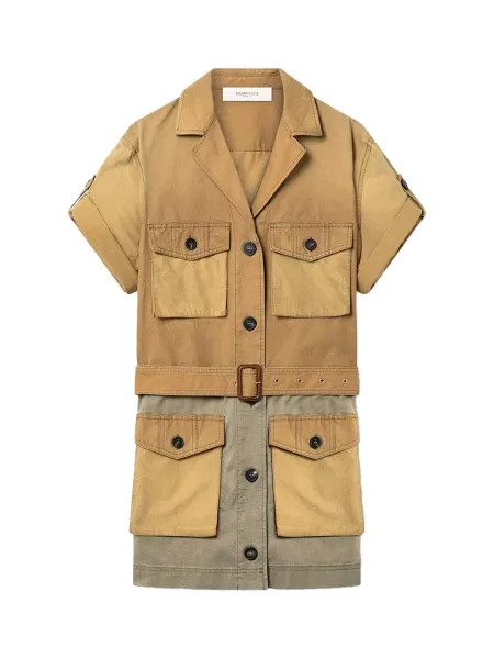 Safari Dress Beige Green