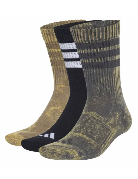 Adidas 3 Pack Stonewash Cotton Blend Trainer Socks Grey Mix