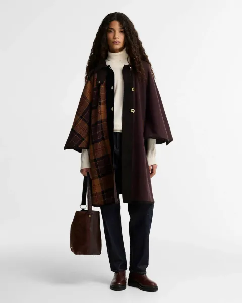 BARBOUR Elva Wool-Blend Cape