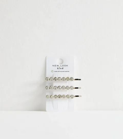 Pack of 3 Diamante Embellished Hair Slides
