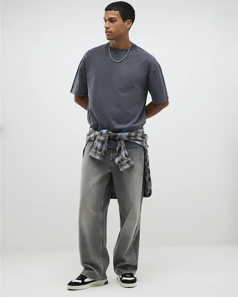 River Island Oversized Fit Washed Midweight T-Shirt