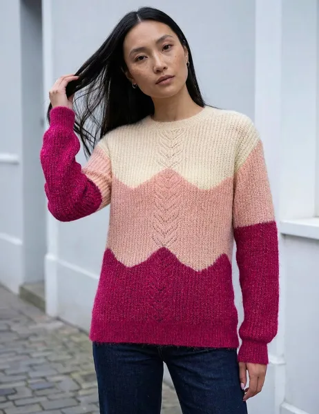 Roman Fluffy Sparkly Jumper Pink Mix