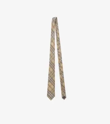 Check Silk Tie in Glade green