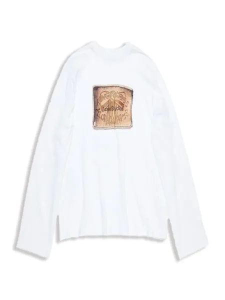 Women Print Long-sleeve T-shirt White