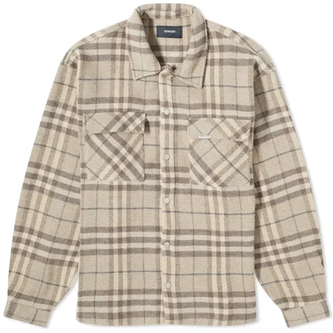 Intial Print Flannel Shirt