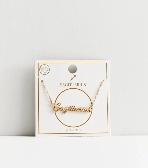 Gold Sagittarius Star Sign Necklace