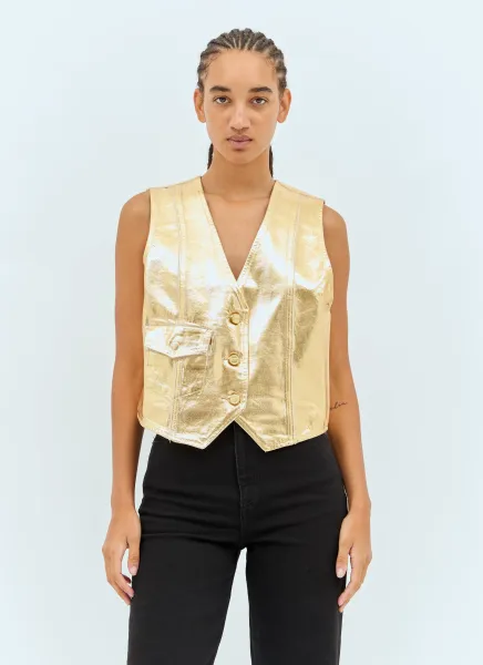 Foil Denim Vest