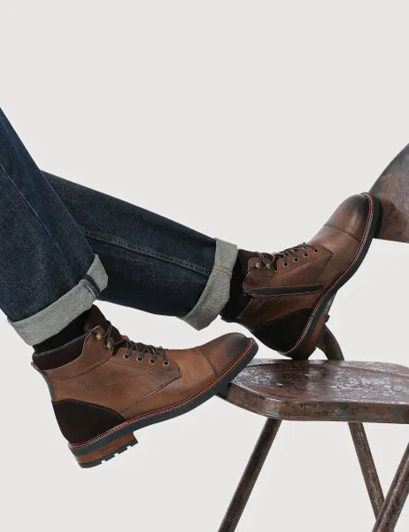 Jones Bootmaker Leather Lace Up Boots
