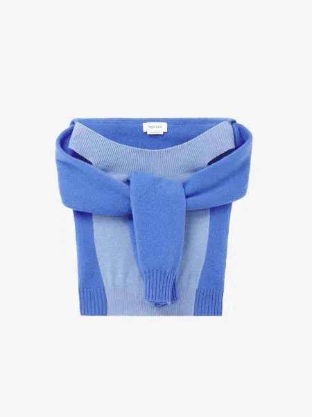 Wool Cashmere Trompe-l'œil Knit Top
