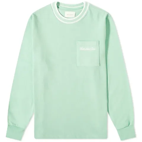 Striped Collar Long Sleeve Tee