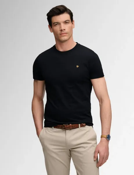 Superdry & Co Pure Cotton Embroidered Logo T-Shirt Black