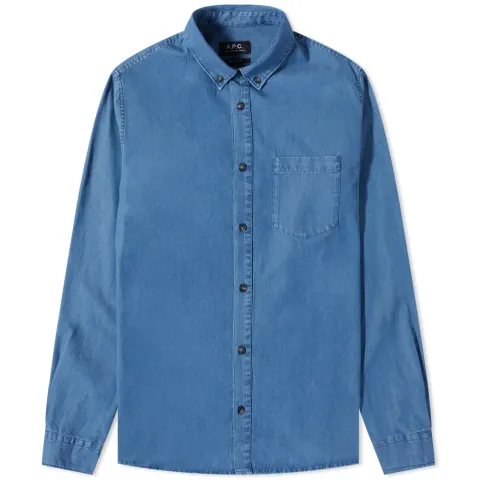 A.P.C. Harry Button Down Denim Shirt