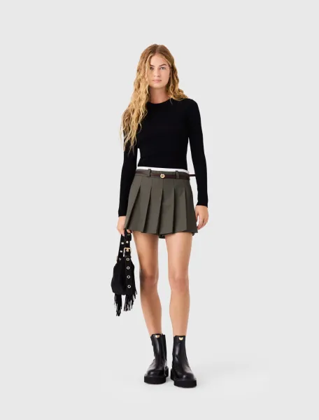 Maje Second-skin round neck jumper