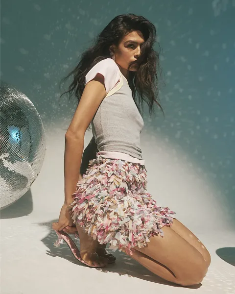 River Island Textured Confetti Mini Skirt
