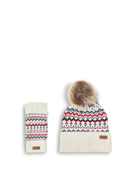 BARBOUR Holly Beanie & Scarf Gift Set - Antique