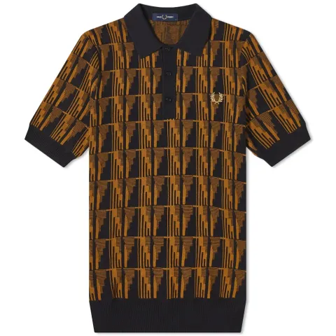 Jacquard Kitted Polo Shirt