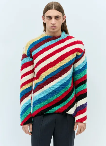 Loopy Knit Striped Sweater