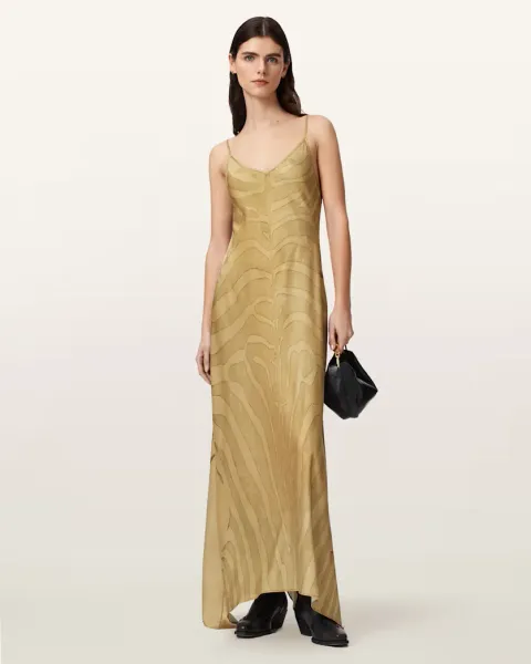 Leona V-Neck Maxi Slip Dress