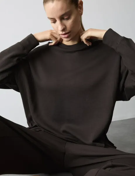 Autograph Scuba Lounge Sweatshirt Dark Chocolate